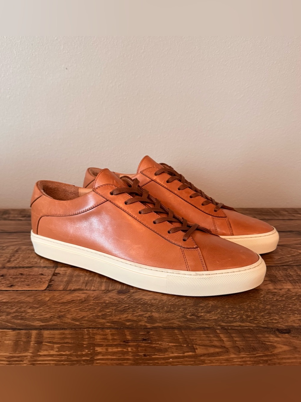 KOIO Men's Capri Cognac Leather Low-Top Sneakers